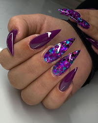 nail stiletto nails prom spring acrylic ibaz purple