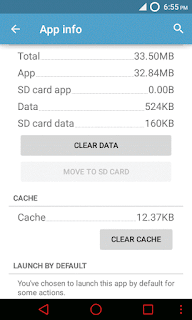 clear cache to fix google play store error