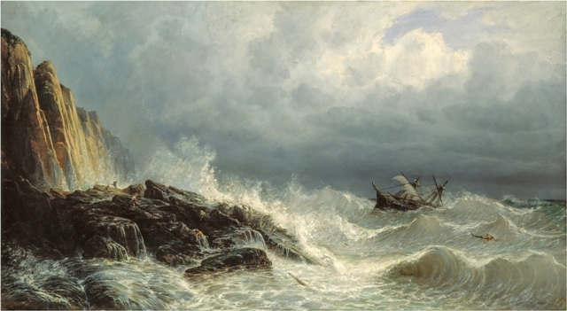 Rafael Monleón y Torres: Un naufragio en las costas de Asturias (1875), Museo del Prado