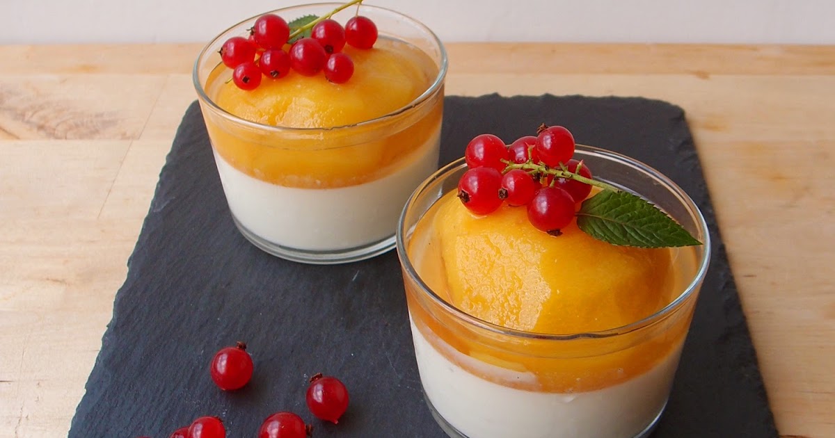 promenade gourmande Peche melba ve panna cotta bir arada / Panna cotta