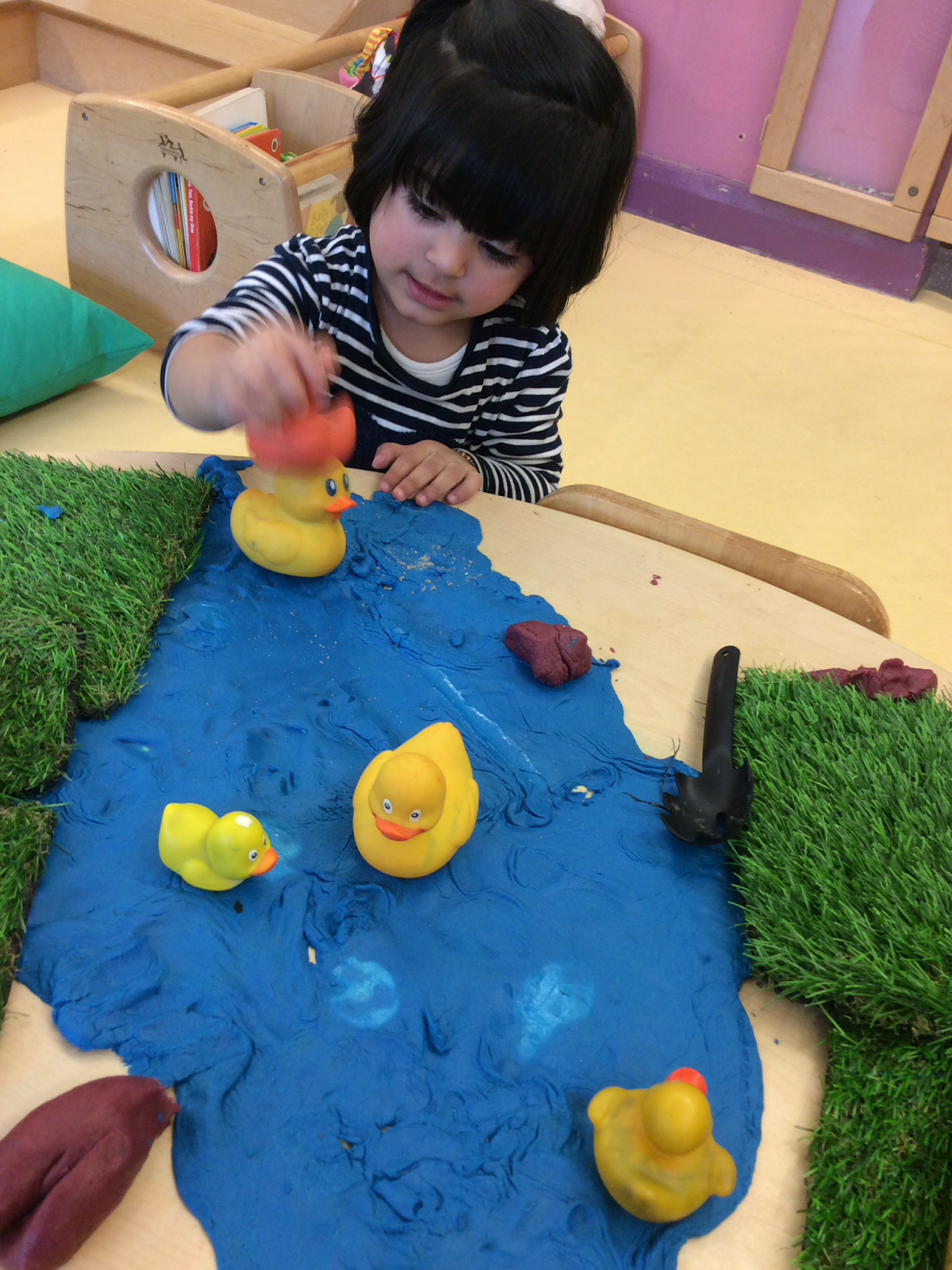 SMC Nursery Wensley Fold Babies exploring playdough....