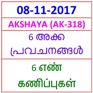 08 NOV 2017 AKSHAYA (AK-318) 4 NOS PREDICTIONS