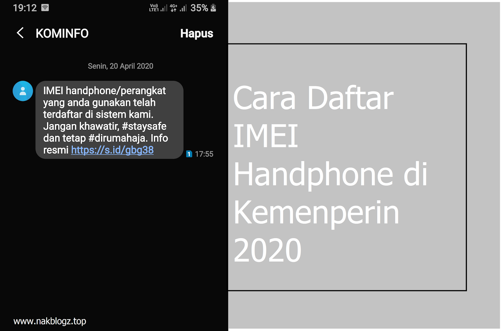 Cara Daftar IMEI Handphone di Kemenperin 2021 Nak Blogz