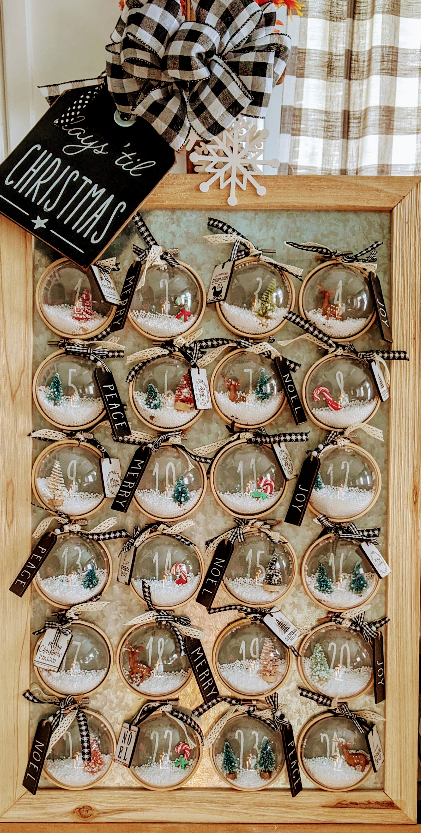 Chalk couture snow globe scripture advent