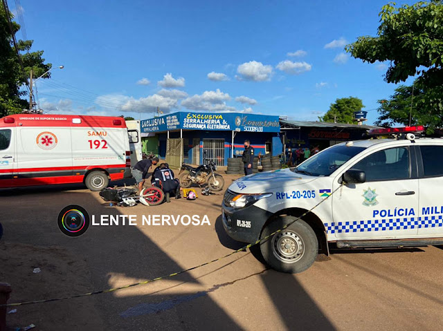 Três pessoas ficam feridas em acidente com motos na zona sul da capital – FOTOS E VÍDEO