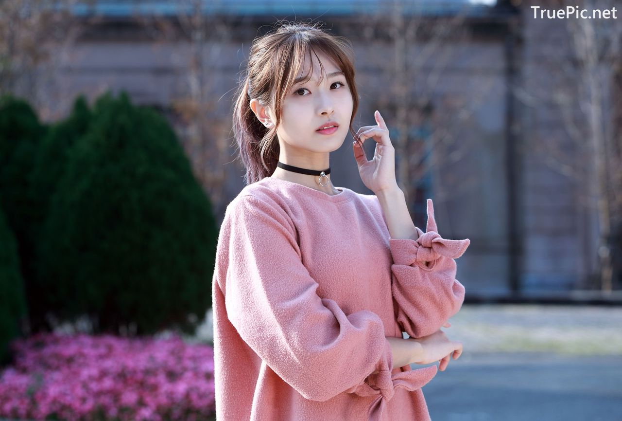 Image-Taiwanese-Model-郭思敏-Pure-And-Gorgeous-Girl-In-Pink-Sweater-Dress-TruePic.net- Picture-81