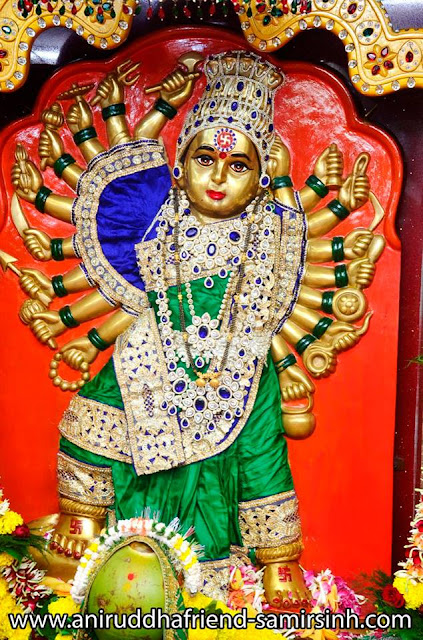 Ashubhnashini Navaratra, Durga Puja, Chandika Pujan, Sharadiya Navaratra, Navratra Utsav, Festival, Mahakali, Pratipada Puja, Gurukshretram, Mumbai, Matruvatasala vindanam, Ambadnya istika Pujan, Matrupashan Pujan, Aniruddha Bapu, Nandai