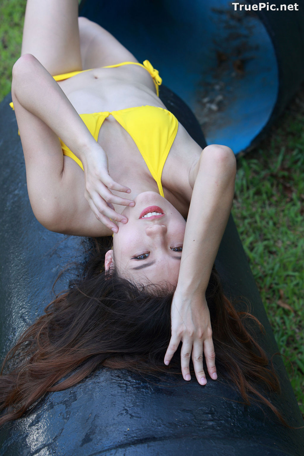 Image Taiwanese Model - 花巧娟 - Lovely and Pretty Yellow Bikini Girl - TruePic.net - Picture-59