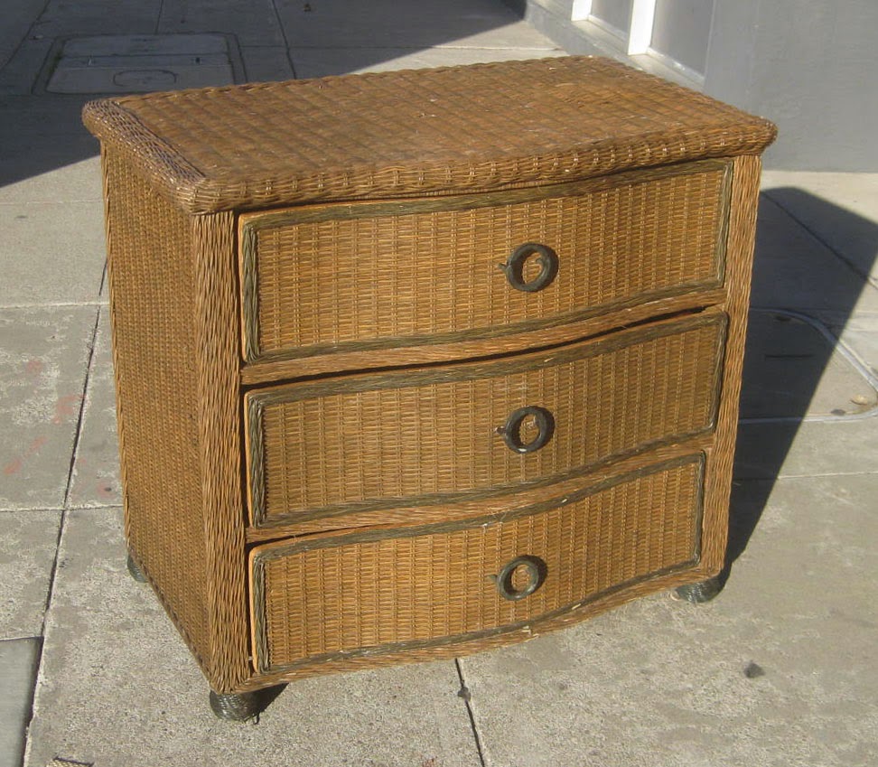 UHURU FURNITURE & COLLECTIBLES SOLD Wicker Dresser 75