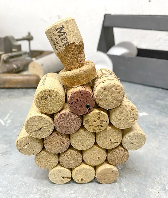 apple shaped wine corks with a stem