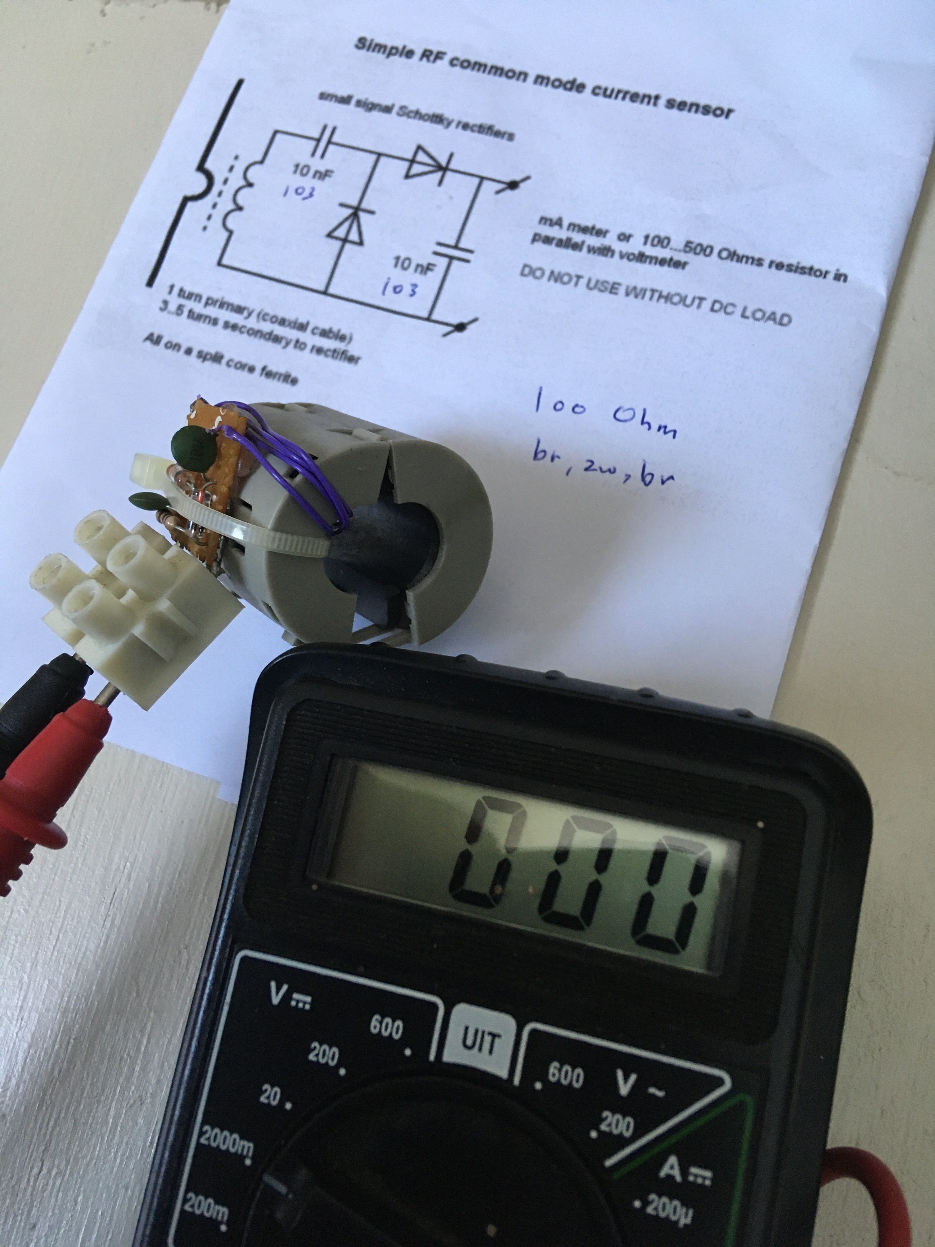 PE4BAS Amateur Radio log CM choke, RF choke, RF isolator, line