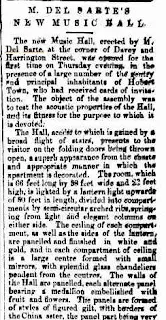 Del Sarte music hall opening 1860