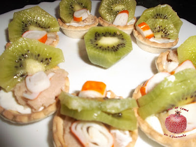 Tartaletas Saladas De Atun Y Kiwi
