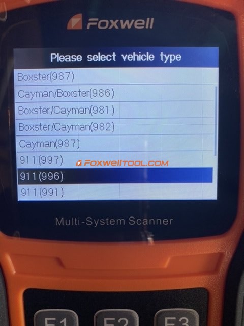 Foxwell NT530 Porsche 996 2003 Camshaft deviation: confirmed 1