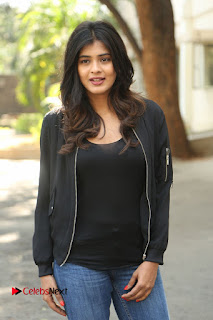 Actress Hebah Patel Stills in Denim Jeans at Ekkadiki Pothavu Chinnavada Thanks Meet  0065