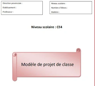 Modèle de projet de classe ( méthodologie et déroulement )