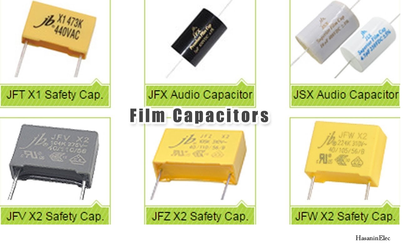 انواع المكثفات Types of capacitors