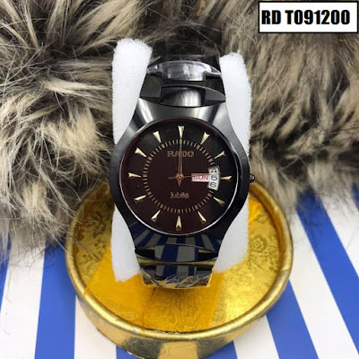 Đồng hồ đeo tay RD T091200 mặt tròn dây đá ceramic đen đẹp xuất sắc