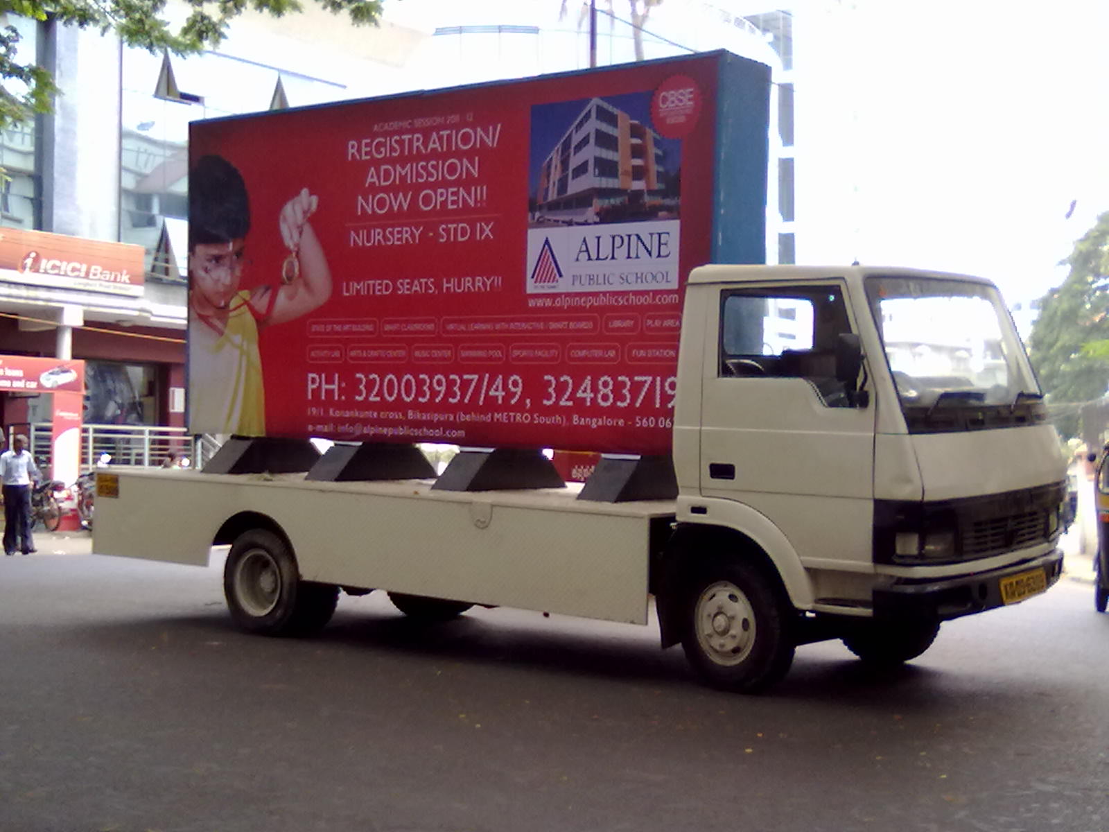 Mobile Display Advertising Volvo Bus Advertising Hoarding Bangalore