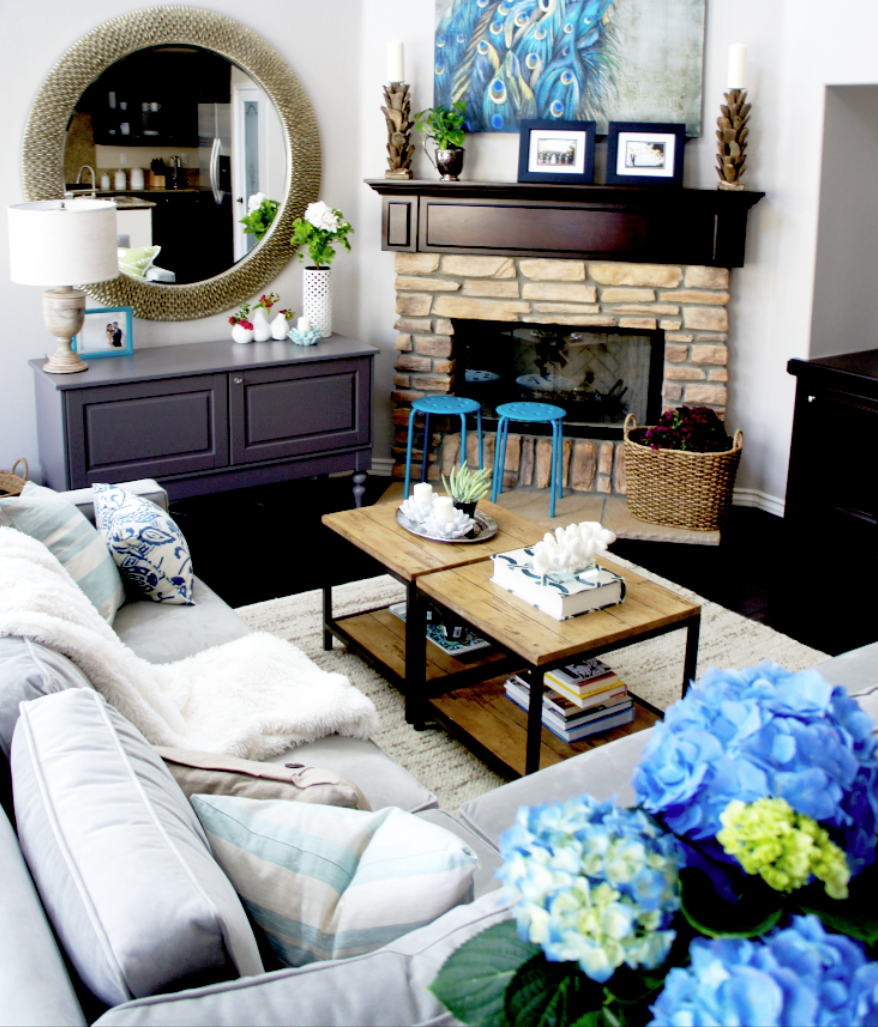 Cole Barnett: Living Room Remodel- Gray Walls, Neutral Furniture, and ...