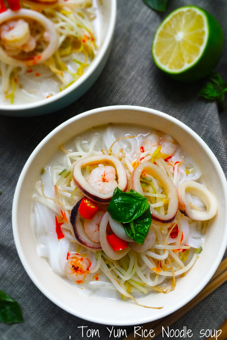 , Tom Yum Rice Noodle soup