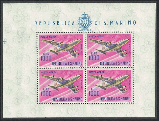 San Marino Boeing 707 Aircraft 1v 1000L Sheetlet