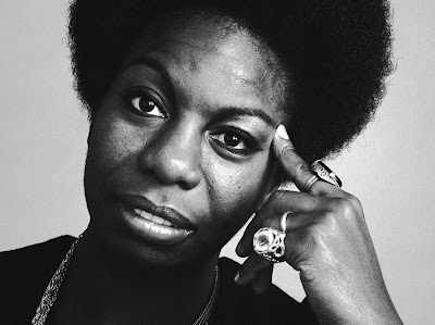 Nina Simone black and white publicty head shot