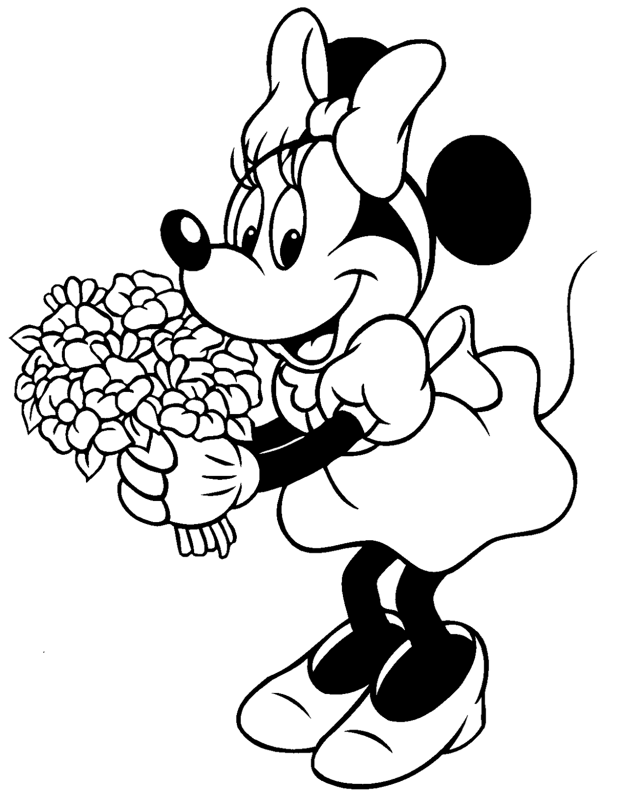 Free Kids Coloring: Minnie Mouse Coloring 3