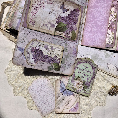 sarascloset: Mini Album Tour Featuring Stamperia Lilac Flowers for ...