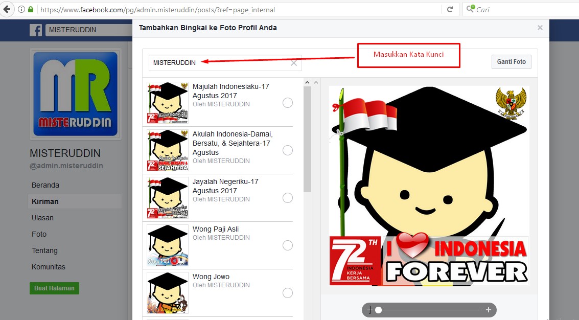 Cara Menggunakan Atau Memasang Bingkai Foto Profil Facebook Karya