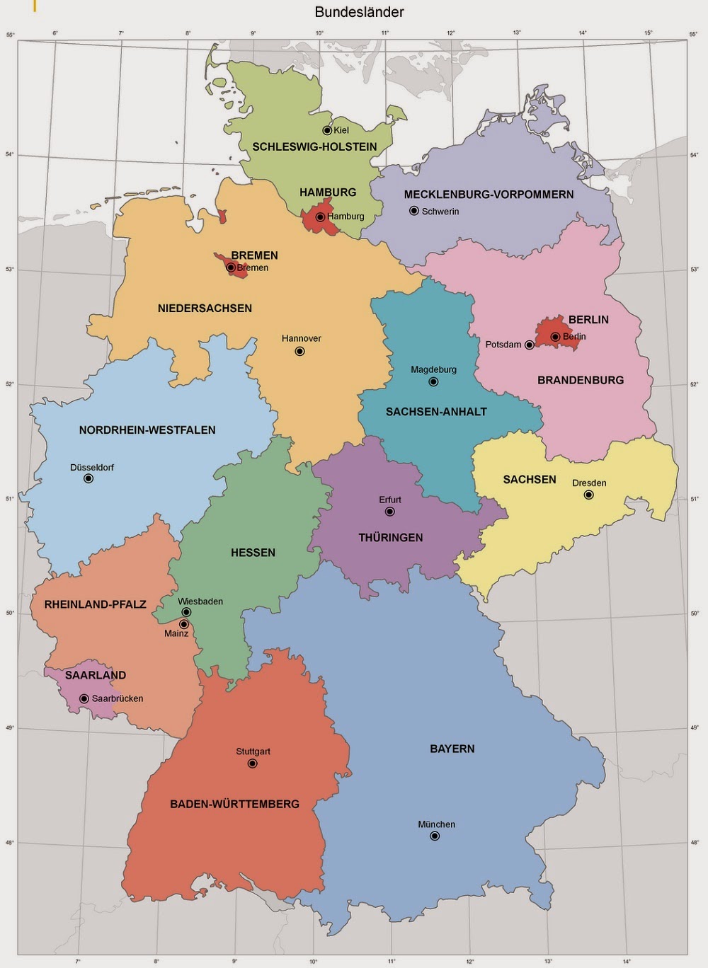 Bundesländer Deutschland Karte