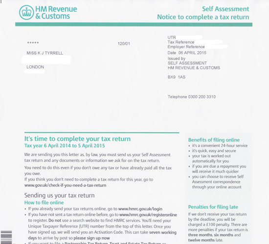 how to complete self assessment tax return online