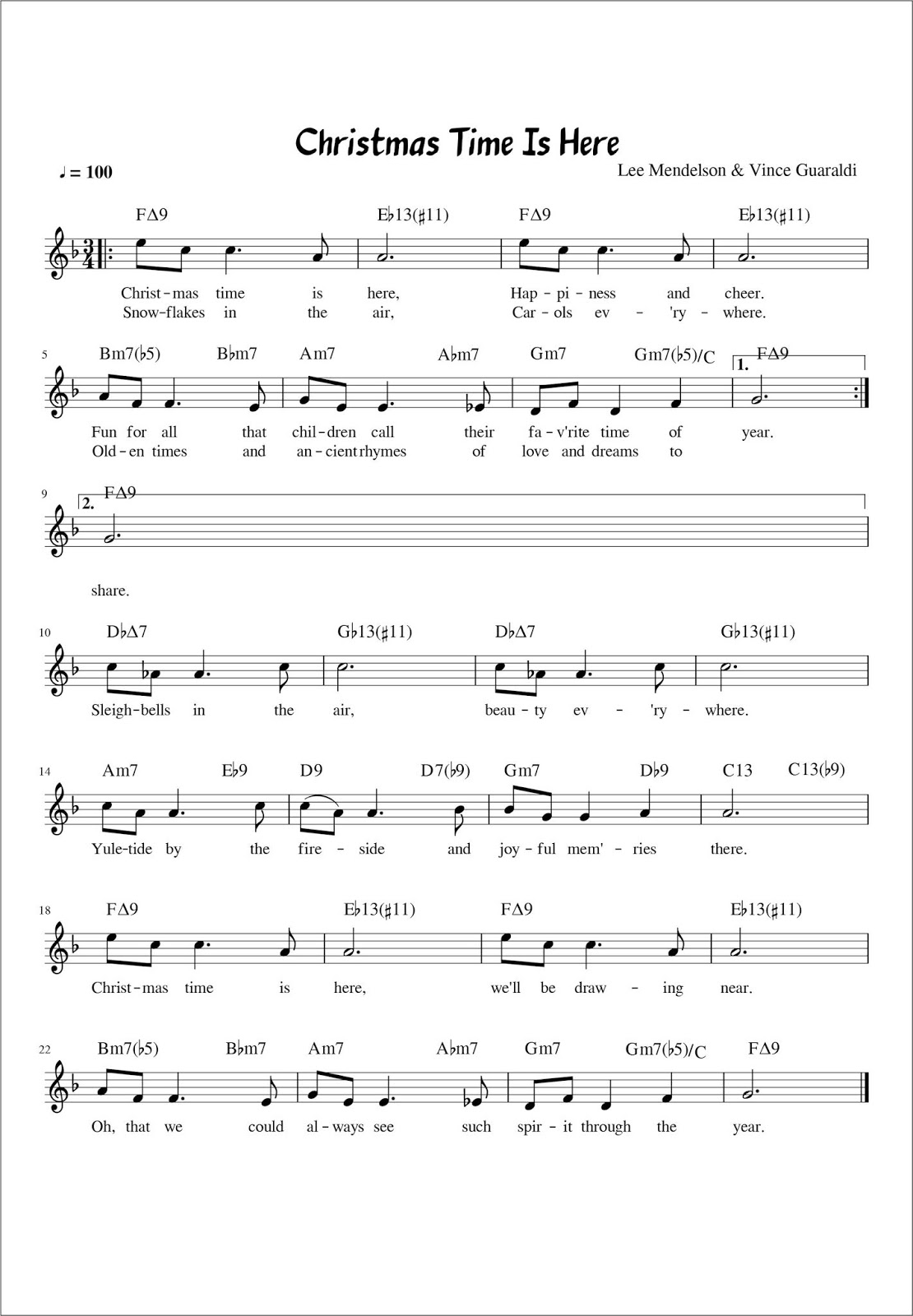 Chord Lagu Christmas Time Is Here - SEPUTAR MUSIK