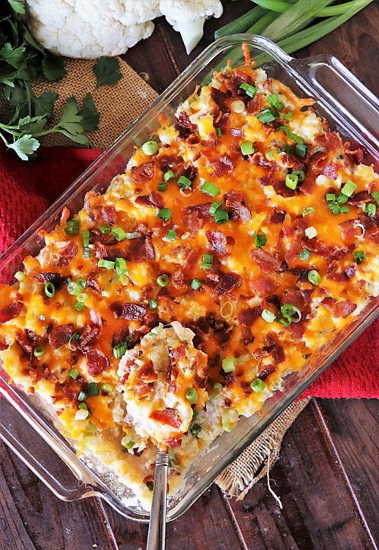 Cauliflower (Just Like) Loaded Baked Potato Casserole The Kitchen is