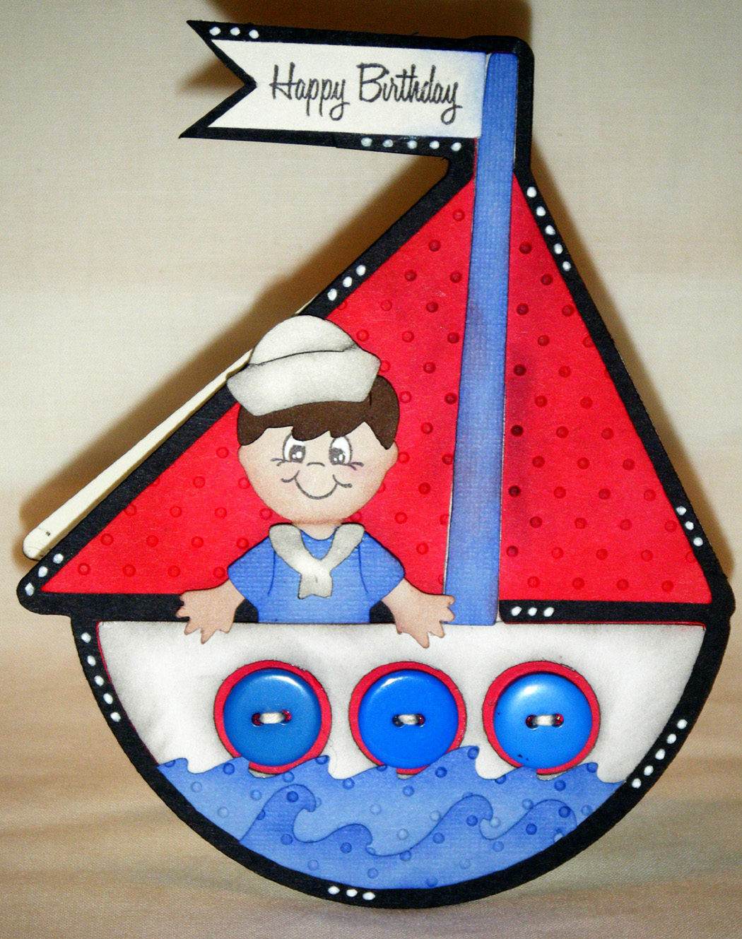 Cards by CG Sailboat Birthday card