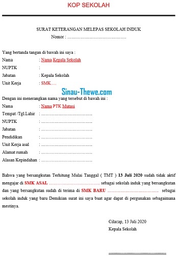 12+ Contoh surat mutasi guru terbaru terbaik