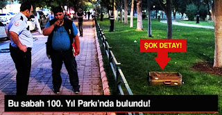 gaziantepte parkta şüpheli valiz