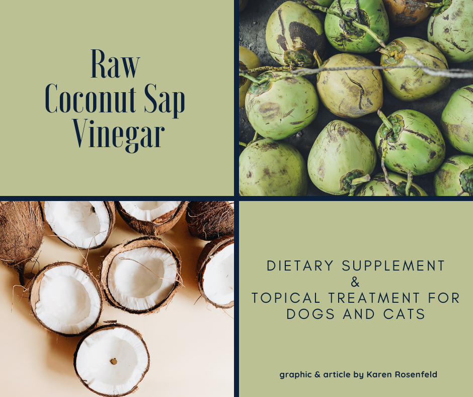 Raw Coconut Sap Vinegar for Dogs and Cats, A Mild Tasting, Nutrient