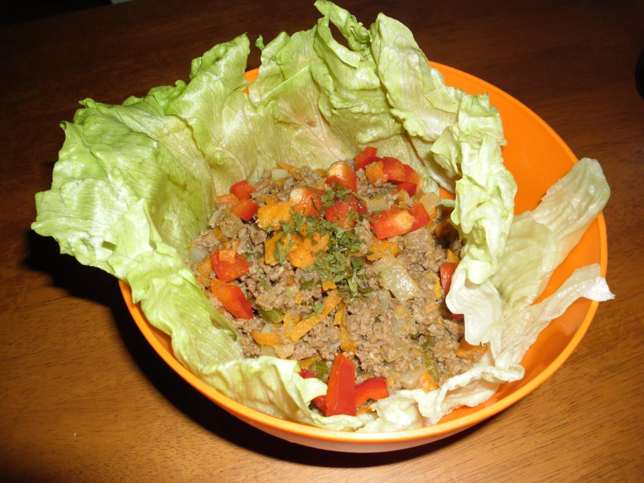 Blooming Lovely Recipe Spicy Beef in Lettuce Cups