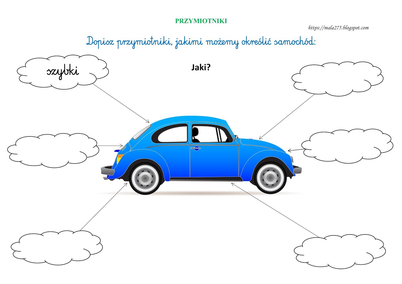 Przymiotnik Klasa 4 Karty Pracy BLOG EDUKACYJNY DLA DZIECI: PRZYMIOTNIKI - KARTY PRACY