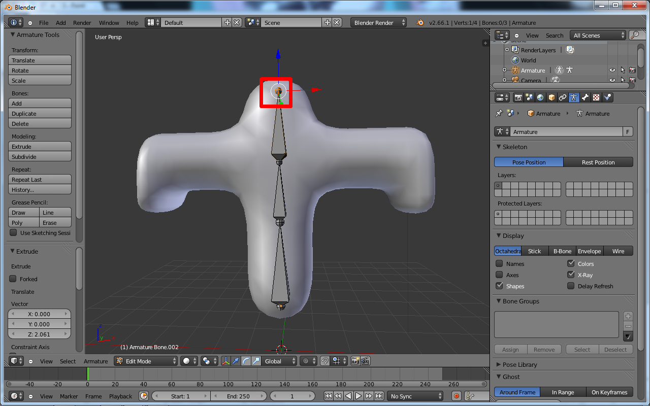 Blender Tutorial Basic Rigging pada Blender [versi 1]