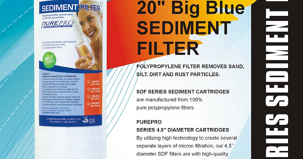 PurePro® USA 20" Big Blue Sediment Filter SDF204505