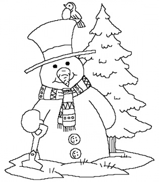 Movie Adaptations: Frosty the Snowman Coloring Page