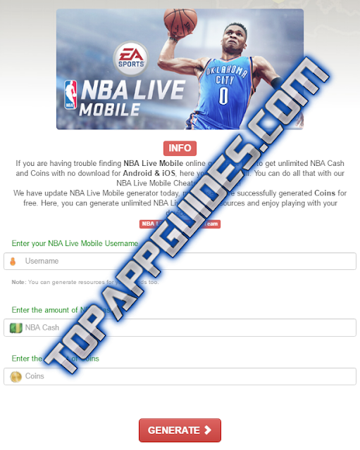 Top Game Cheats NBA Live Mobile Cheats [Free Coins and NBA Cash]