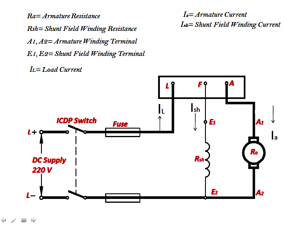 Circuit Diagram Of Dc Shunt Motor