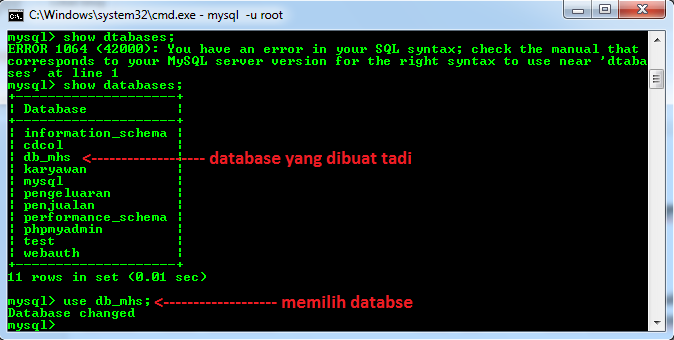 Struktur Database Mysql / Panduan Database MySQL dengan phpMyAdmin #2 - Membuat ... - Sql (structured query language) (sql).