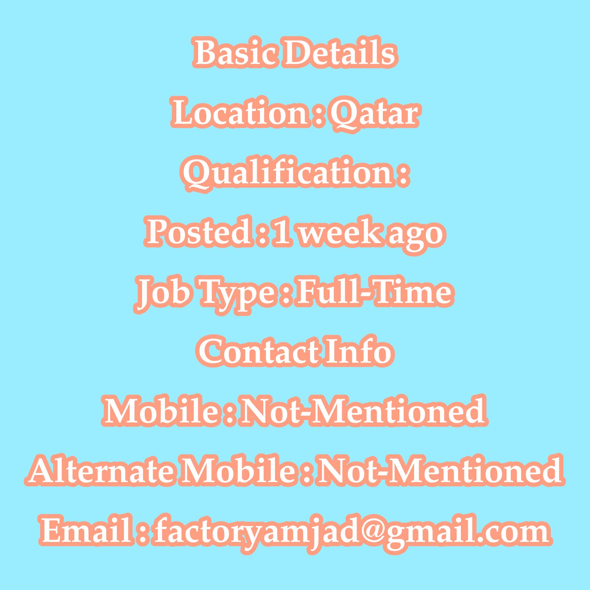 Sticker and finishing applicator Qatar qatar jobs advertisement