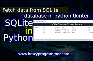How to fetch data from SQLite database in python tkinter | Python ...