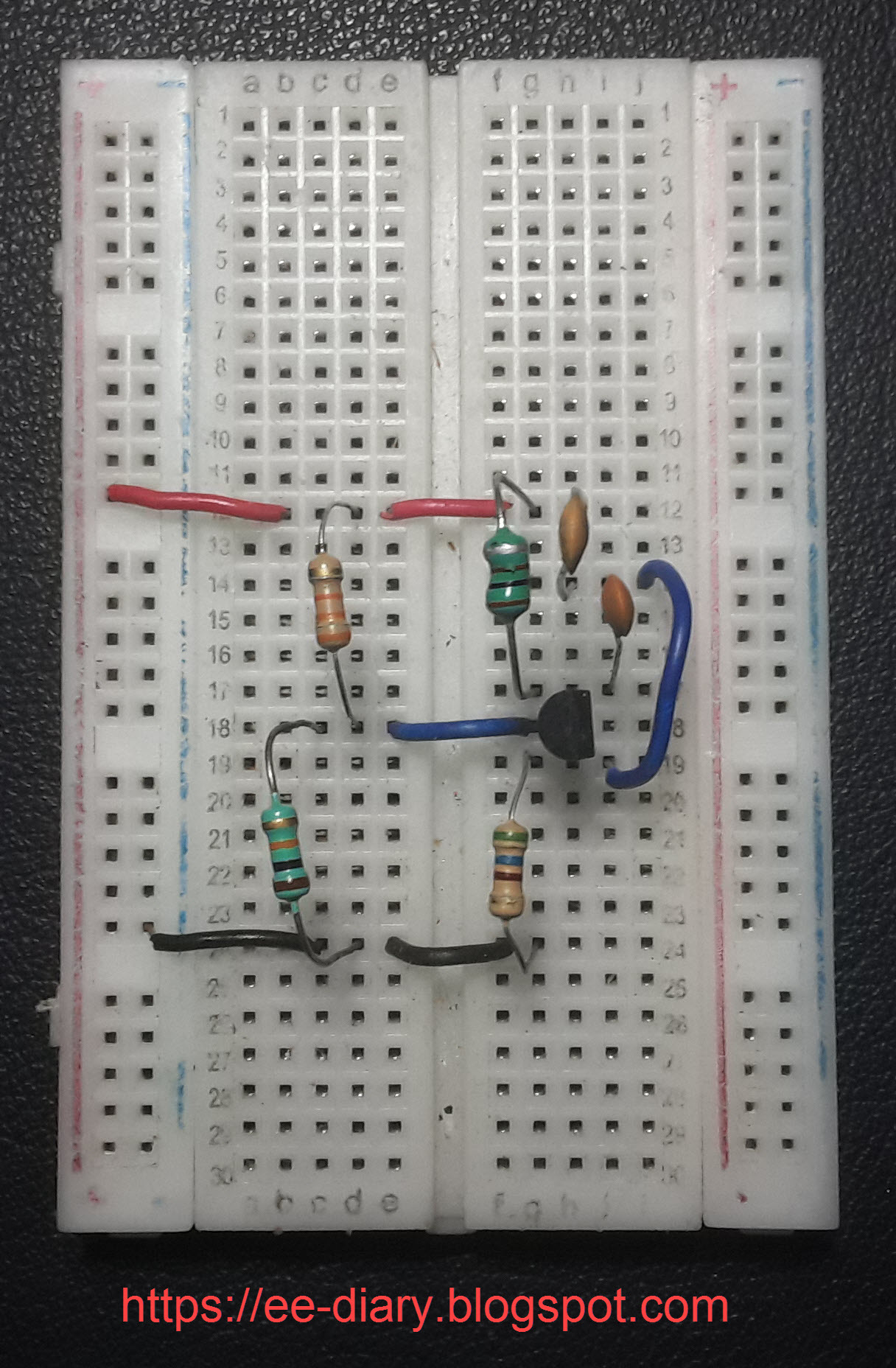 Practical Colpitts Oscillator on Breadboard electronics engineering diary