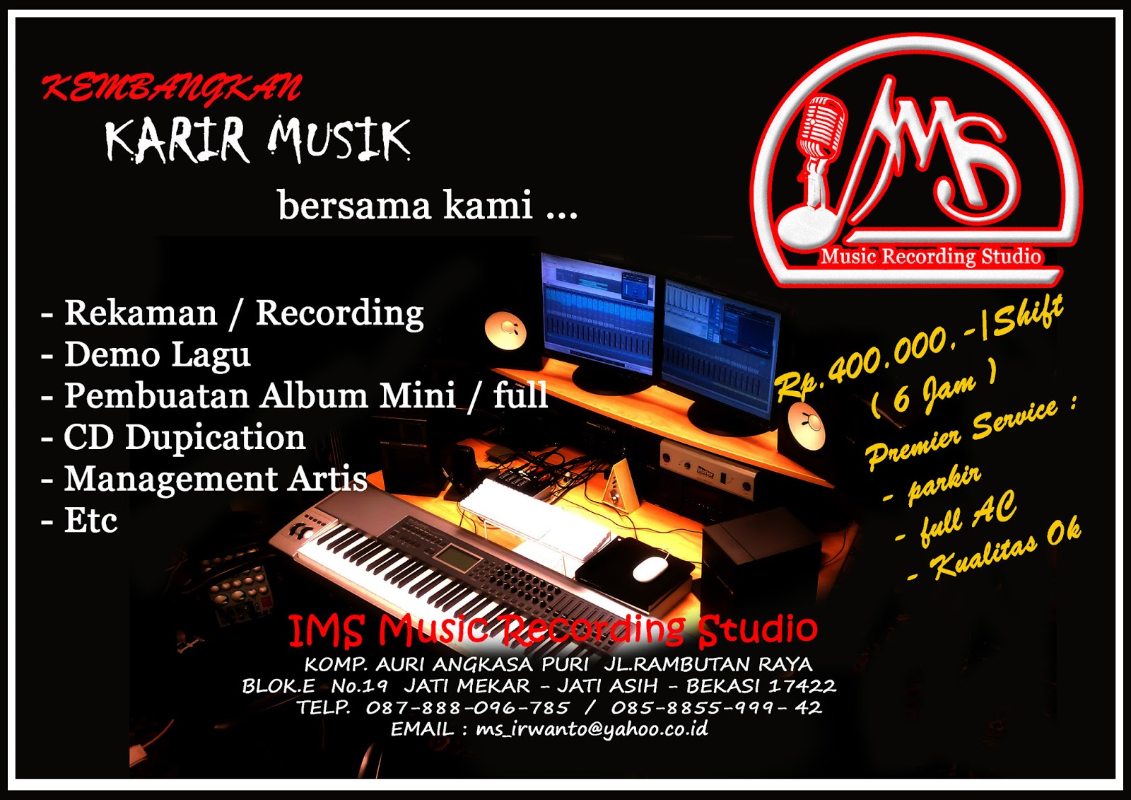 Recording studio financial plan picture